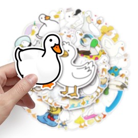 50 Pcs Duck Stickers for Kids Teens Adults Boys Girls Gift,Stickers Pack for Laptop,Skateboard,Luggage,Car,Bike, Cup,Computer,Water Bottle Decor,Cartoon Duck Vinyl Waterproof Sticker Decals
