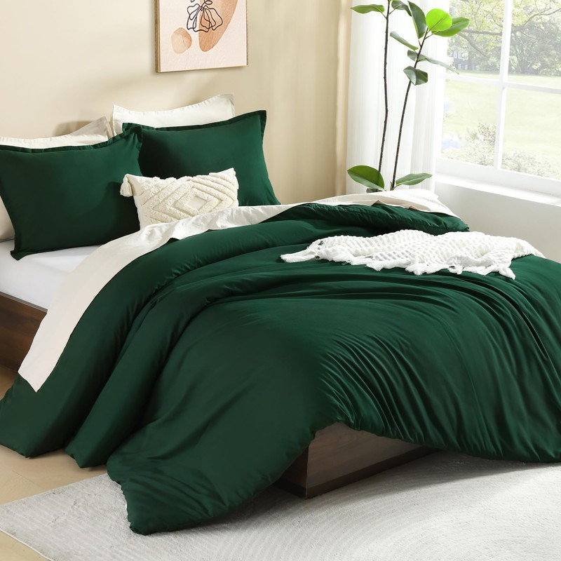 Litanika Dark Emerald Green Twin/Twin XL Comforter Set, 2 Pieces