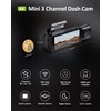 GMAIPOP 4K 3 Channel Dash Cam Front Rear Inside –STARVIS