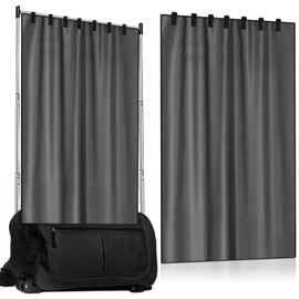 Windkream Privacy Curtain for Dance Bag Suitcase Portable Changing Room Privacy Curtain Without Rack Partition Screens for Dancer Backstage Accessories, Camping, Window Shades(Gray)