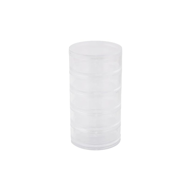 Meiho Round Case, Large, 5 Tiers, Clear