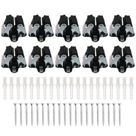 Rixotix 10-Pack Heavy Duty Mop & Broom Holder - Wall-Mounted Tool Storage Organizer for Kitchen, Bathroom, Garden, and Garage