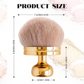 Large Self Tanning Brush for Body and Face, Kabuki Makeup Brush for Tan Application Body & Leg Tanner Makeup, Suncreen Applicator for Women Men Teens Gift for Friends Family (Gold)