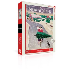 New York Puzzle Company - New Yorker Tree Shopping - 1000 Piece Jigsaw Puzzle