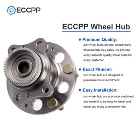 Wheel Hub ECCPP Nave of Wheel Hub Bearing Assembly for Hyundai Elantra 2011-2016 Rear 5 Lugs Compatible with 512492 2 pcs