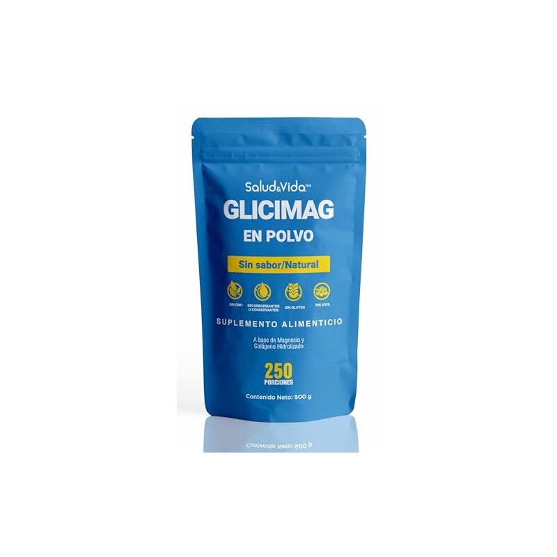 Glicinato de Magnesio en Polvo - 500 Gramos - Rinde
