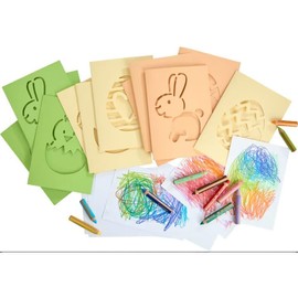 HABA Kinder Bastelset - Erstes Malen Kritzelkarten Ostern - Kratives Basteln für Kinder ab 3 Jahren