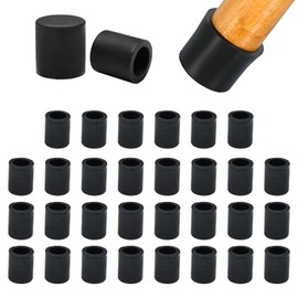 EASYEAH 1/4" (6.7mm) Silicone Chair Leg Floor Protectors, Rubber Chair Leg Caps, Non-Slip Furniture Pads Round Chair Feet Covers End Caps for Hardwood Floors, Patio & Table Foots, Black (30PCS)