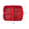 OM SUPPLIES Princess Reusable Sandwich Lunch Box 3 Multi Compartment