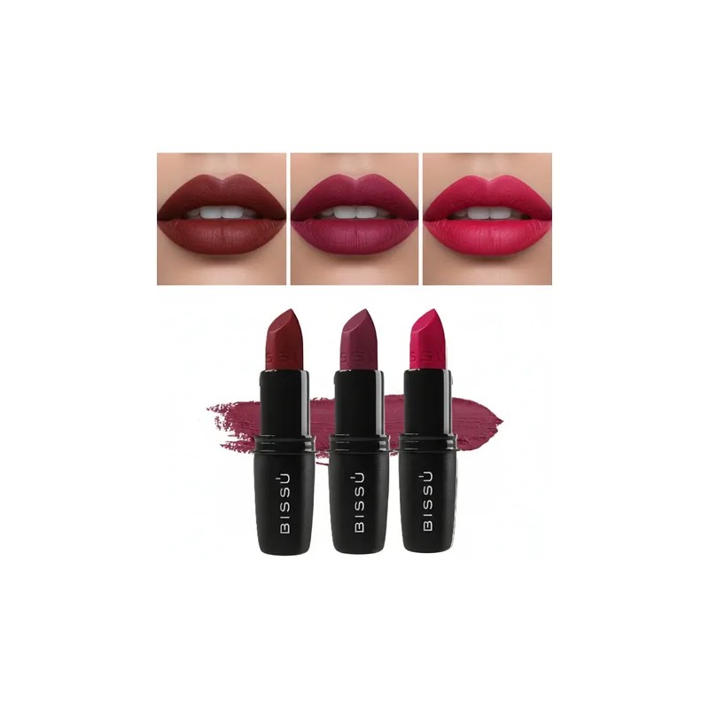 Kit 3 Piezas Labial Humectante Bissú Varios Tonos