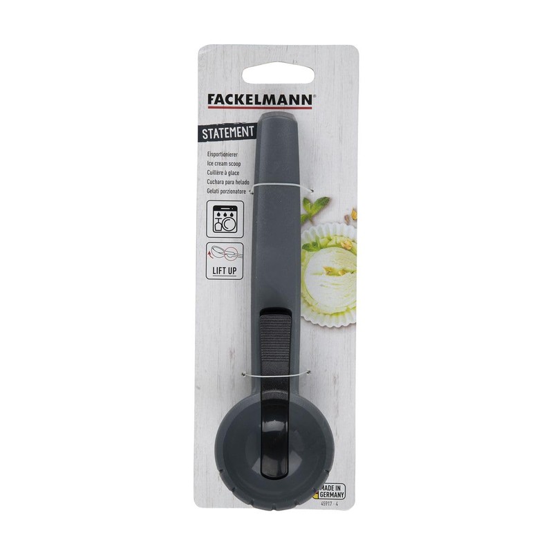 FACKELMANN Ice Cream Scoop, Plastic, with Easy Release Ice Ball