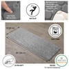 EVIDECO French Home Goods Light Gray Bath Rug Runner Mat