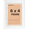 Picture Frame 6 x 4, White Vintage, Freestanding and Wall