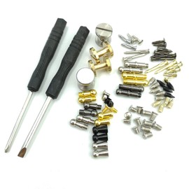 RD GARDEN Belt Buckle Repair Screws & Hooks Assorted 66pcs Kit (Multicolor, Brass, Stainless Steel)