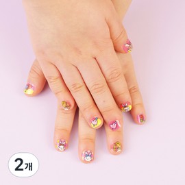Bonbong Friends Nail Friends Bonbong Stick-on nail polish for kids ages 3 to 7, heart rabbit, 2 pieces / 봉봉프렌즈 네일프랜즈봉봉 3~7세 키즈용 붙이는 매니큐어, 하트래빗, 2개