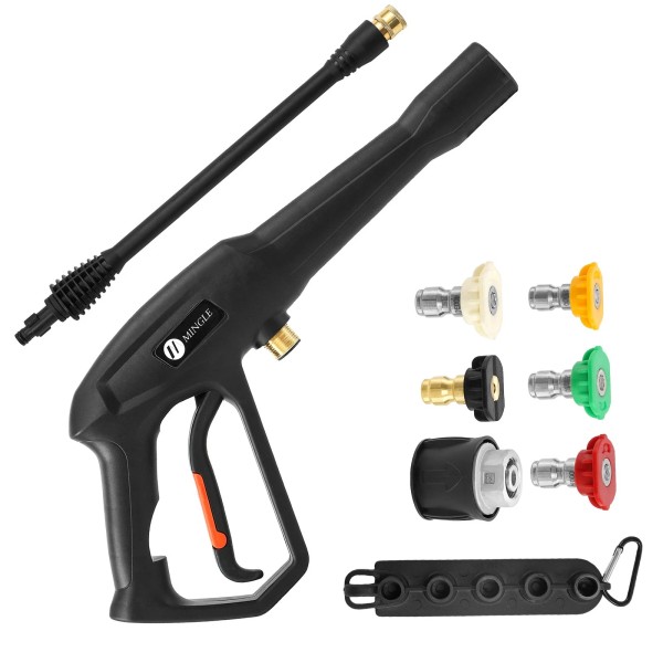 M MINGLE Pressure Washer Gun with Replacement Extension Wand, Compatible