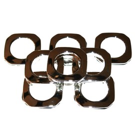 Home Sewing Depot Square #10 Plastic, 1 3/8", 8 Sets, Chrome