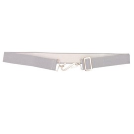 Adult Men Plain Adjustable Elastic S Hook Snake Belt (MADE IN UK) Main Colour:Grey