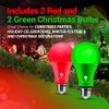 4 Pack BlueX LED A21 Red Green Light Bulbs -