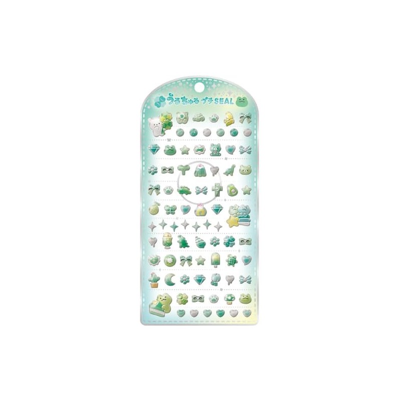 Crux CRUX Urutsuru Petit Stickers Green Puffy 3D Nail Parts