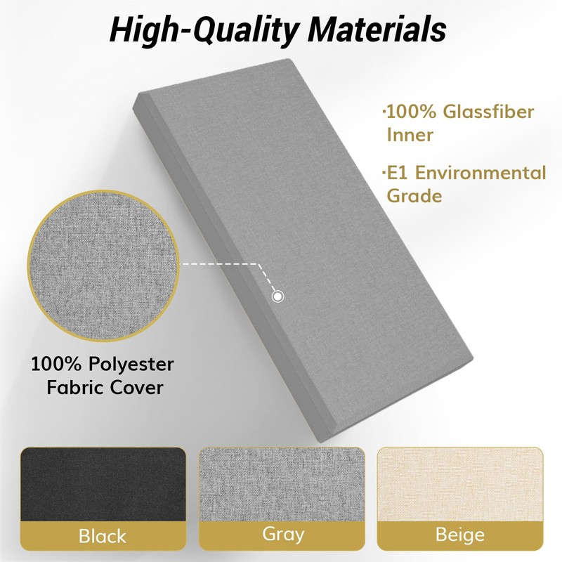 TONOR 4 PCS Large Acoustic Panel, 23.6″ * 11.8″ *