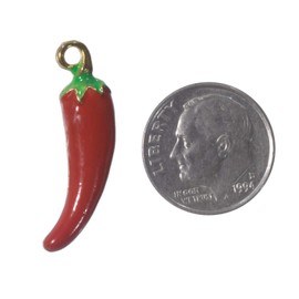 Lapel Pin, Gold Plated Unisex Chili Pepper Southwestern Collar Pin+GIFT BAG