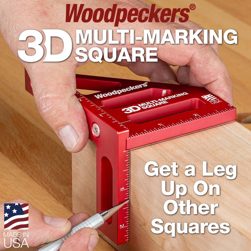 Woodpeckers 3D Multi-Marking Square, Inch Version, USA Made, Feature Packed