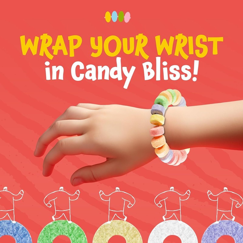 Funtasty Candy Bracelets - Fruit Flavors, Individually Wrapped, Stretchable- 21