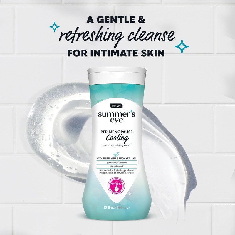 Summer’s Eve, Perimenopause Cooling Wash, Removes Odor, pH balanced Feminine