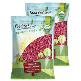 Food to Live Organic Small Red Chili Beans, 20 Pounds - Non-GMO, Kosher, Vegan, Dry, Raw, Sproutable, Non-Irradiated, Bulk, Product of the USA
