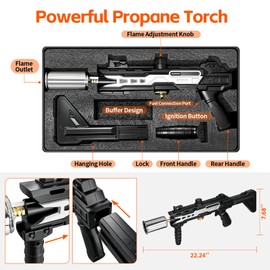 Teupoa Propane Torch Gun Adjustable Flame High-Output Cooking Blow Torch