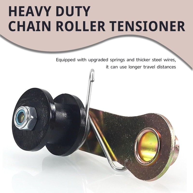 Merdege Chain Tensioner, Iron Chain Adjuster Sprocket Guide, Chain Roller