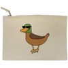 'Duck Wearing Sunglasses' Canvas Clutch Bag/Accessory Case (CL00037994)