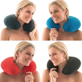 CelinaTex Nuca Neck Pillow 32 x 31 cm Red Micropearls Neck Pillow Travel Pillow Support Function
