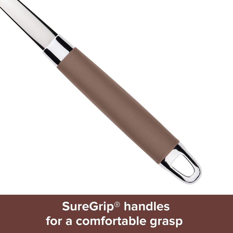 Anolon SureGrip Stainless Steel Meat Fork, Bronze, 13.25-Inch, Tools and