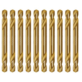 Cobalt Drill Bit Double End 1/8 in. M35 Stubby Twist Drill Steel Metal Iron-10Pcs
