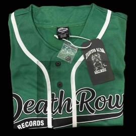 Death Row Records Baseball Jersey Mens XL Snoop Dog Button Hip Hop New With Tags