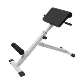Hyperextension Bench,Multi-Functional Fitness Bench,Roman Chair Back Extender,Foldable Exercise Strength Training Benches,Core Workout Chair,Support 5 Abdominal Pad Length Settings (White)