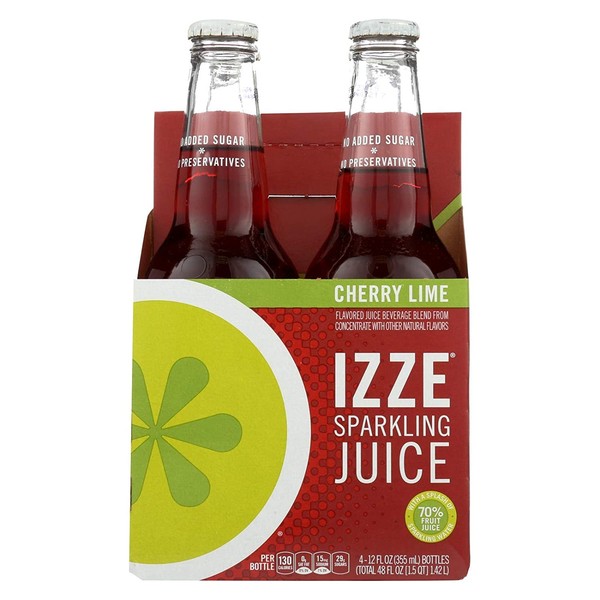 Izze, Sparkling; Cherry Lime, Pack of 6, Size - 4/12 FZ, Quantity - 1 Case