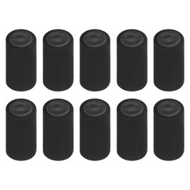 sourcing map Pack of 100 PVC Heat Shrink Capsules for Wine Bottles, Heat Shrink Capsules for Wine Cellar and Kitchen at Home, Black/Black, 30 x 60 mm