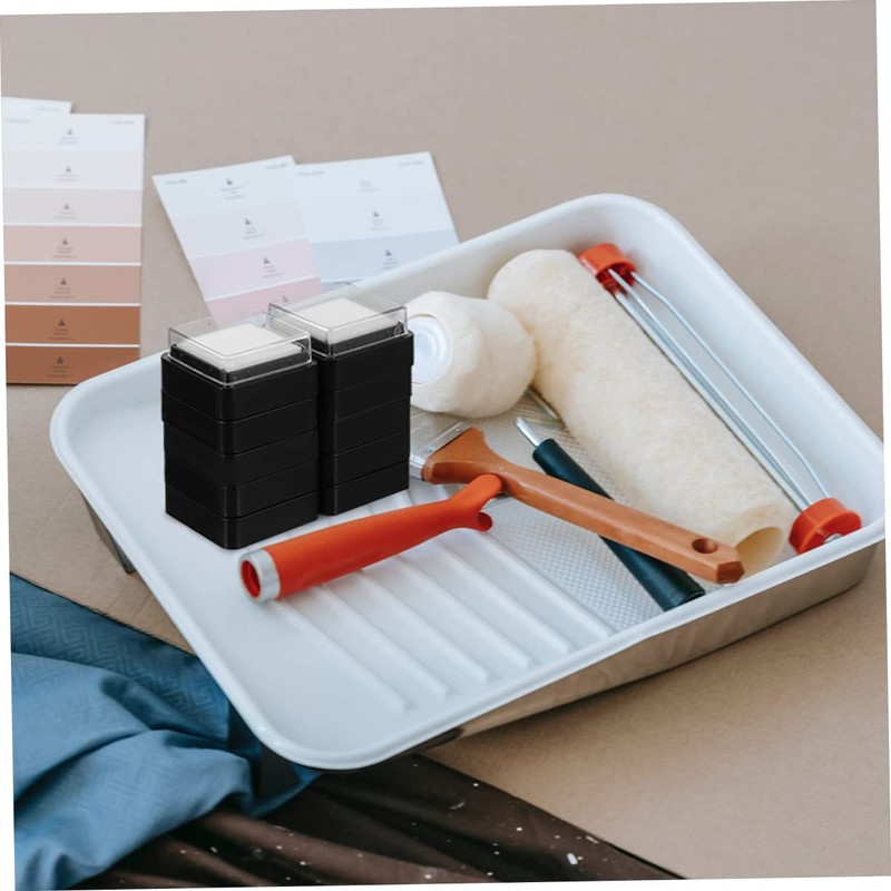 jojofuny 15Pcs Blank Stamp Ink Pads for DIY Crafts Washable