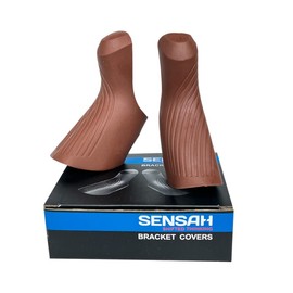 SENSAH 7/8/9/10/11/12 Speed Manual Changeable Rubber Cover Car Anti-Slip Bicycle Riding Parts (Brown)