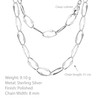 Tuscany Silver Silver Paper Chain Necklace for Women, Silver