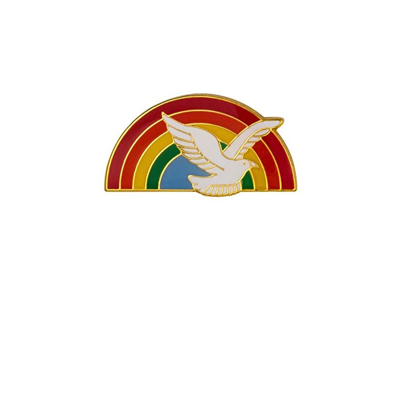 Sterling Gifts Spirit Dove on Rainbow & Blue Sky Lapel