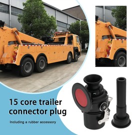 eMagTech 1 x 15 Pin Truck Plug with Screw Contacts Working Voltage 24V 114.5x69mm Truck Trailer Electrical Connection Truck Trailer