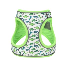 KocaPlye Step in Dog Harness No Pull Dinosaur Adjustable Soft Mesh Padded Reflective Velcro Pet Vest Harness and Leash Set for Small Medium Dogs