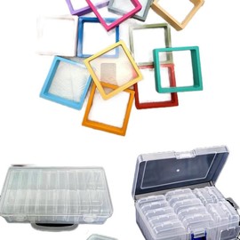 Small storage box for jewelry - Color: 50pcs pink