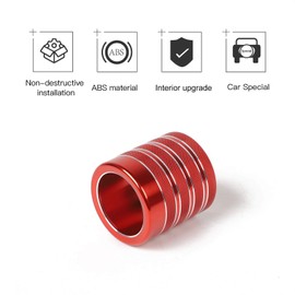 JeCar Gear Shift Knob Cover Trim Accessories for 2010-2020 Toyota 4Runner TRD Pro Off-Road 4WD Shifter Knob Cover (Red)