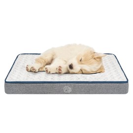 EMPSIGN Reversible Cool and Warm Dog Bed for Crate Pad, Pet Beds with Washable and Removable Cover, Dogs Crate Bed Sleeping Mats, Bed for Dog Crate for Large Medium Small Dogs, Grey