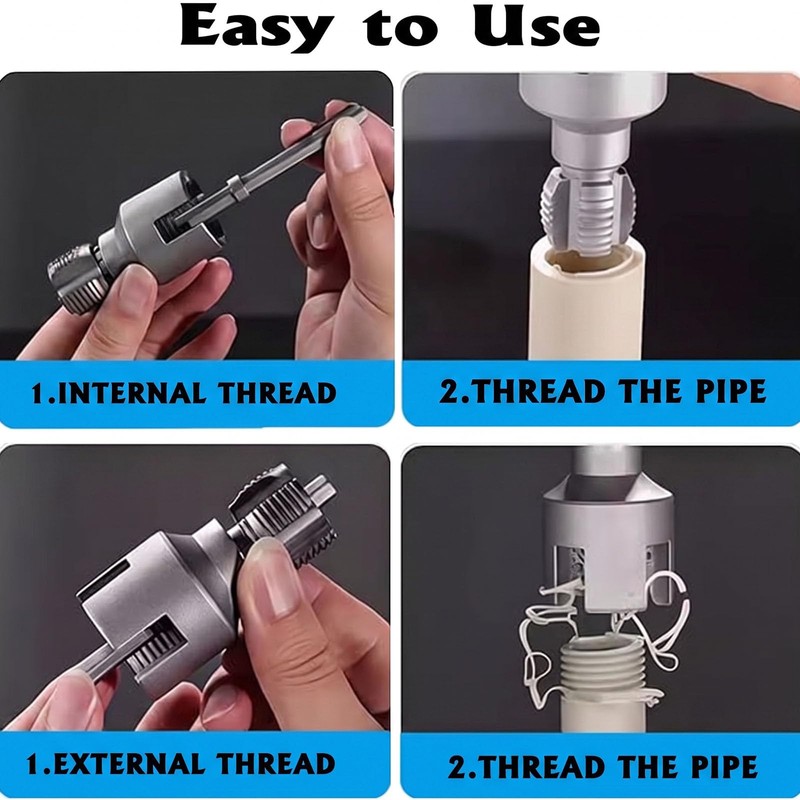 PVC Pipe Threader,Internal and External Threading 1/2" 3/4" 1"NPT